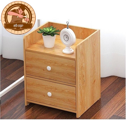 Tủ Đầu Giường DG 22 - Tủ Gỗ Tự Nhiên, 2 Ngăn Kéo