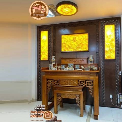 Bàn Thờ 2 Cấp Gỗ Sồi BT 08