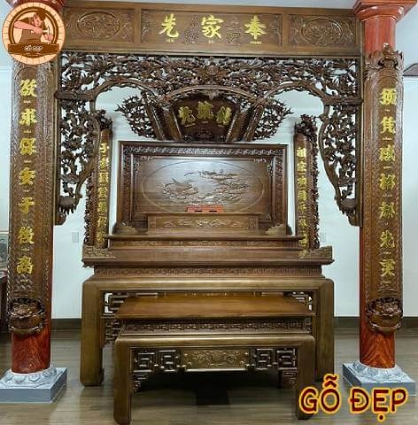 Bàn Thờ Gỗ Gụ Hiện Đại - Đẳng cấp 