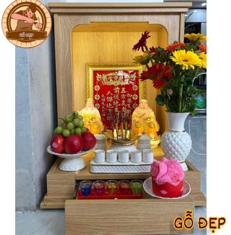Bàn Thờ Thần Tài - Ông Địa Gỗ Công Nghiệp OTT 26