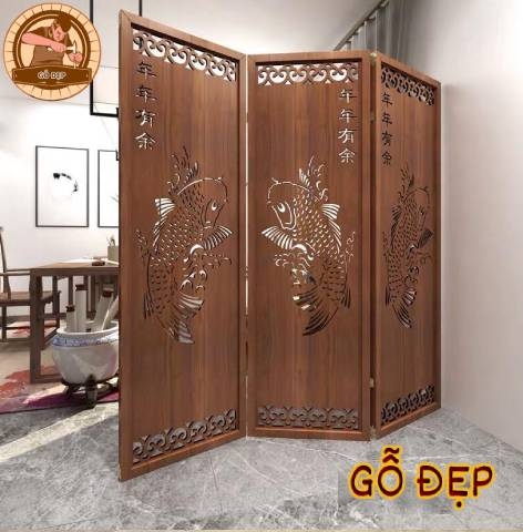 VÁCH NGĂN CÁ CHÉP - Thiết Kế Chạm Khắc Tinh Tế