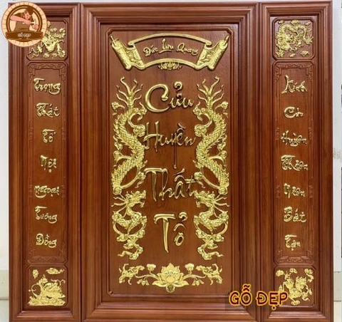 Bộ Tranh Cửu Huyền Thất Tổ Dát Vàng - Tranh Nghệ Thuật