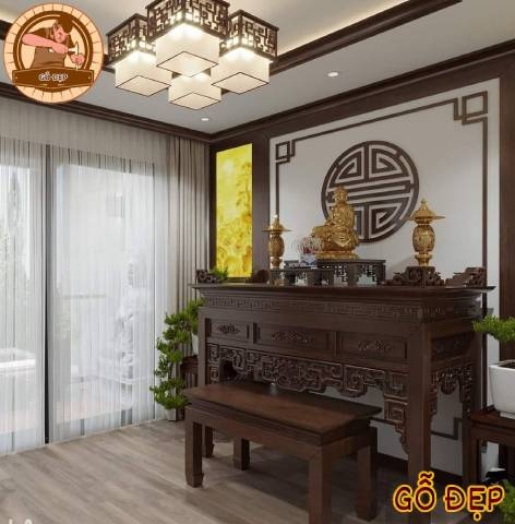 Bàn Thờ Gỗ Sồi BT 91 - Thiết Kế Sang Trọng - Gỗ Đẹp