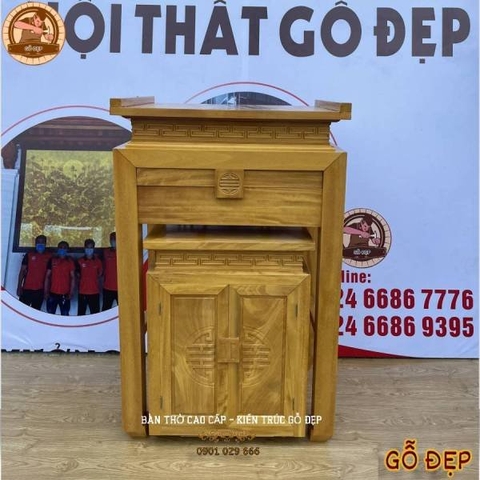 Mẫu Bàn Thờ Đứng Gỗ Mít