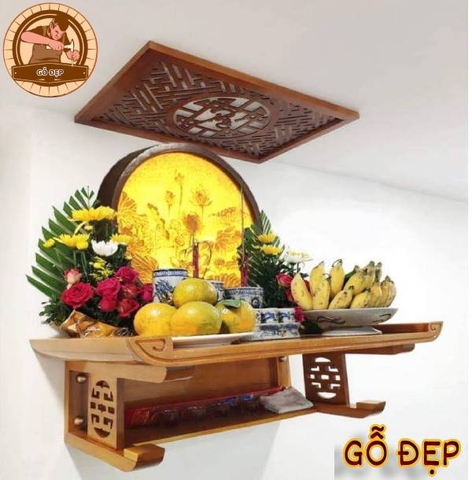 Bàn Thờ Chung Cư Gỗ Mít TT 01 - Thiết Kế Tối Giản