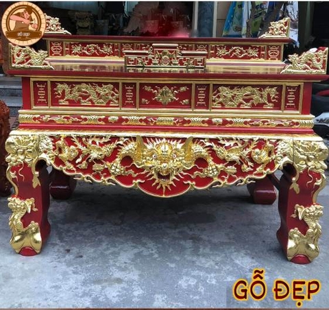 Sập Thờ Sơn Son Thếp Vàng ST 6681 - Vẻ Đẹp Trang Trọng