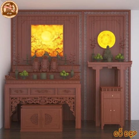 Bàn Thờ Gia Tiên Và Phật BT 689