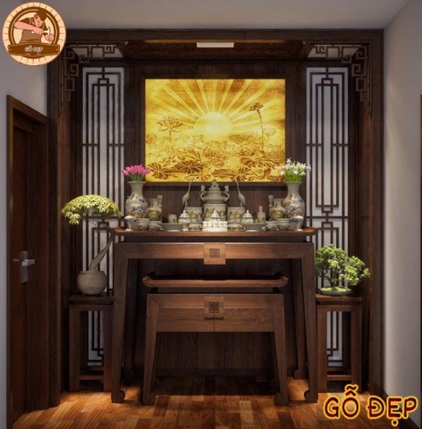 Bàn Thờ BT 33 - Chất Liệu Gỗ Sồi Cao Cấp - Tối Giản