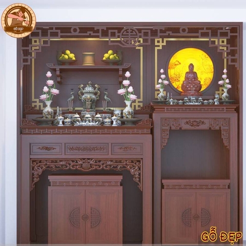 Bộ Bàn Thờ Đôi Đẹp Sang Trọng TD01