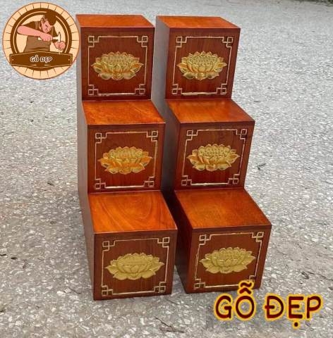 Bục Kê Kệ Tam Cấp - Bàn Thờ Gỗ Đẹp - Giá Xưởng