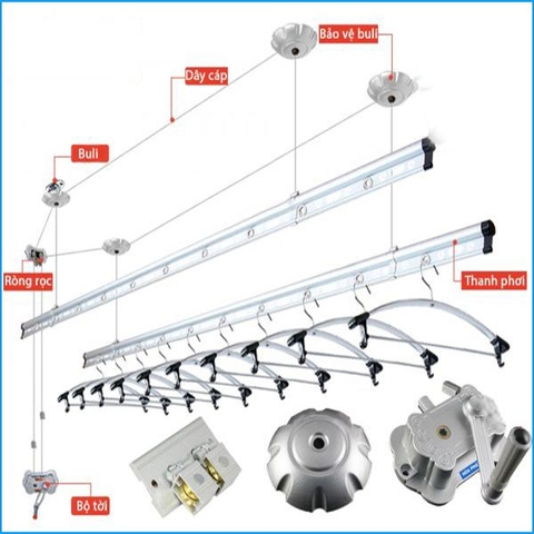 Giàn Phơi KS 233 - Sự Hoàn Hảo Trong Thiết Kế Tiện Ích