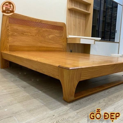 Giường  gỗ đẹp kiểu Nhật chân quỳ cao cấp GN01