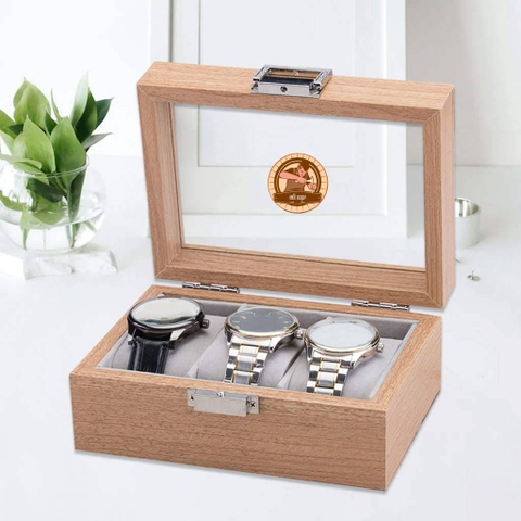 Hộp đồng hồ gỗ 3 ngăn  – DH 10