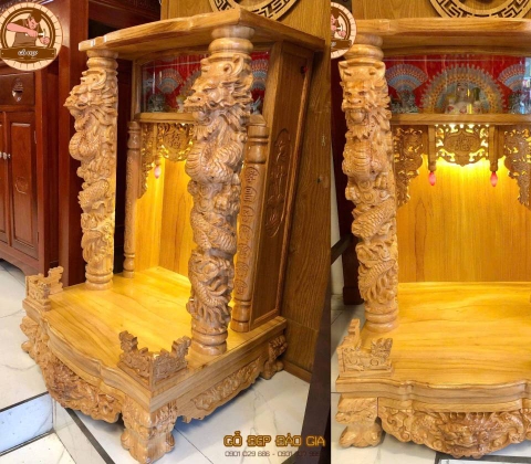 Bàn Thờ Thần Tài Gỗ Gõ OTT 99