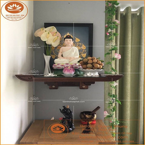 Kệ Thờ Gỗ Sồi TT 07 - Kích Thước 61 - Kệ Thờ Đẹp