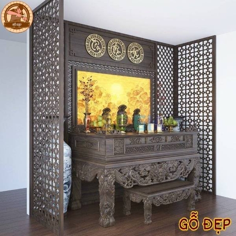Mẫu Phòng Thờ Gia Tiên Đẹp PT102