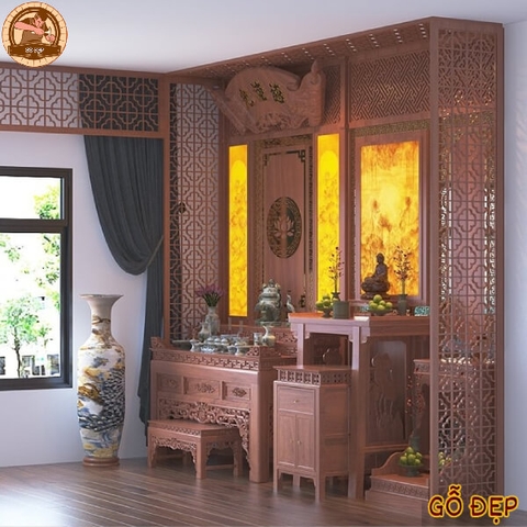 Phòng Thờ Gia Tiên - Phật - Thần Tài BT 936