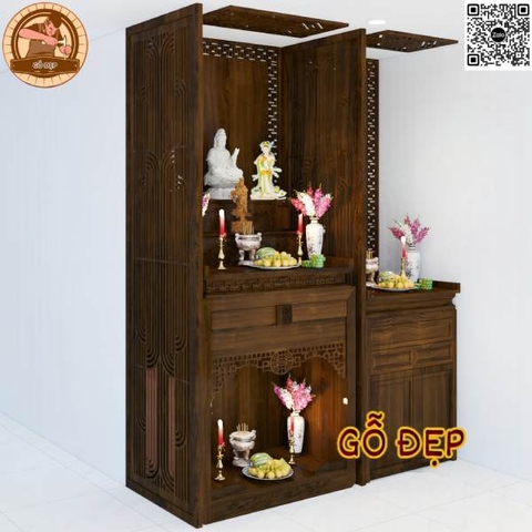 Bàn Thờ Phật Chung Gia Tiên Và Thần Tài BT 0088