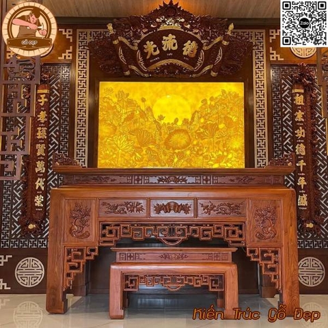 Án Gian Thờ Gỗ Hương Đá BT 98 - Tinh Tế Đến Từng Chi Tiết