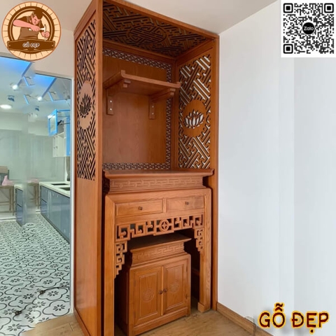 Bàn Thờ Gỗ Sồi BT 06 - Giá Niêm Yết - Chất Liệu Cao Cấp