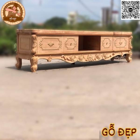 Kệ Ti Vi Kệ Louis Hoàng Gia Gỗ Gõ K 625 - Thời Thượng