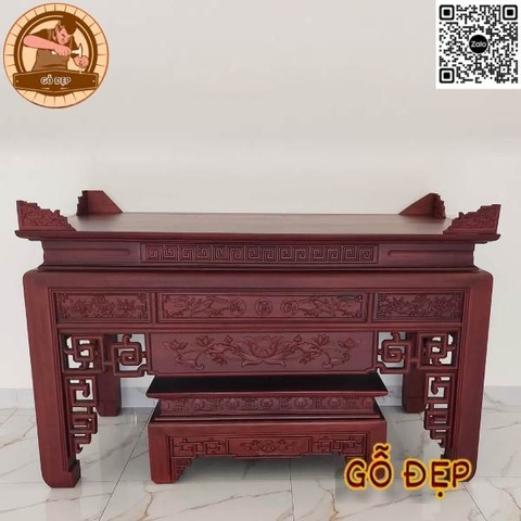 Án Gian Thờ Gỗ Hương Đỏ BT 933 - Giá Xưởng Đẹp