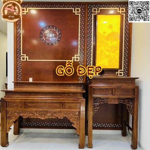 Bàn Thờ Phật Và Gia Tiên BT 315 - Thiết Kế Sang Trọng