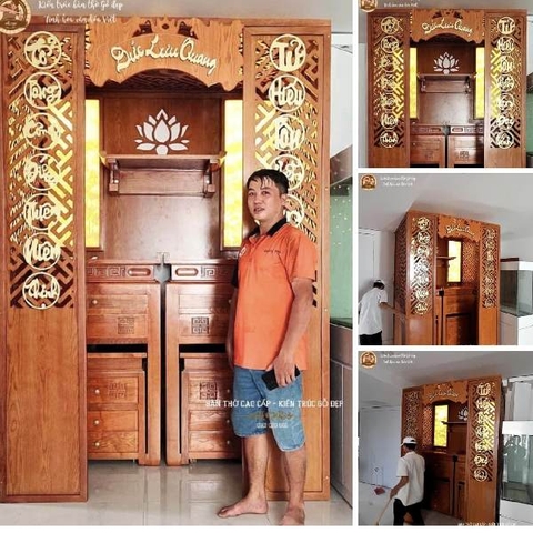 Bàn Thờ Phật Và Gia Tiên Hiện Đại BT 897