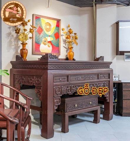 Bàn Thờ Gỗ Óc Chó BT 91 Hút Vượng Khí Lộc Tài Cho Gia Chủ