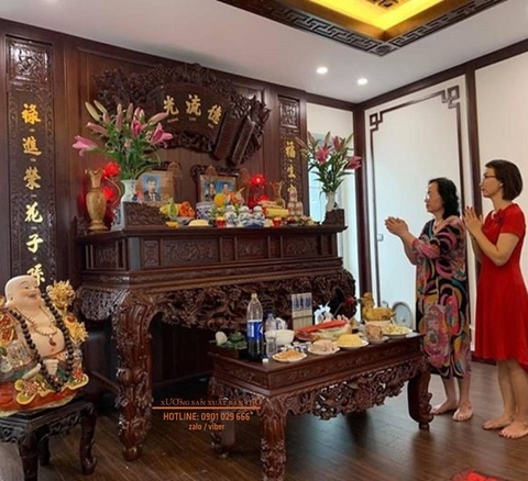 Sập Thờ Gia Tiên Sang Trọng Cao Cấp ST 27 - Mẫu Sang Trọng