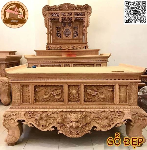 Sập Thờ Long Phụng Cao Cấp Gỗ Gụ ST66889 Đẹp Nhất Hà Nội