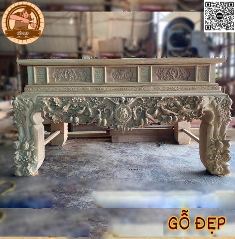 Sập Thờ Mai Điểu SP66881 Cao Cấp, Chạm Khắc Tinh Xảo