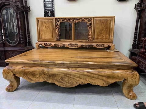 Sập Gụ Tủ Chè SC024 – Sập Hiện Đại Tại Xưởng Gỗ Đẹp