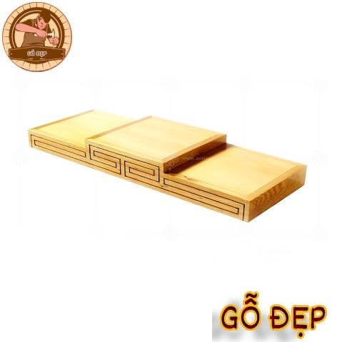 Kệ Tam Sơn Đẹp BKT 0112 - Chất liệu Gỗ Sồi Cao cấp