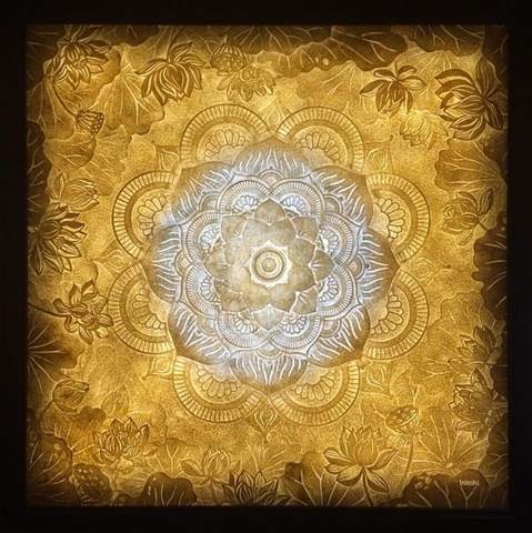 Tranh Giấy Dừa ( Đóa Sen Nở Rộ ) 38 - Xưởng Gỗ Đẹp