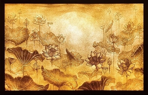 Tranh Xơ Dừa ( Hoa Sen ) 18 Thể Hiện Nét Văn Hóa Dân Tộc