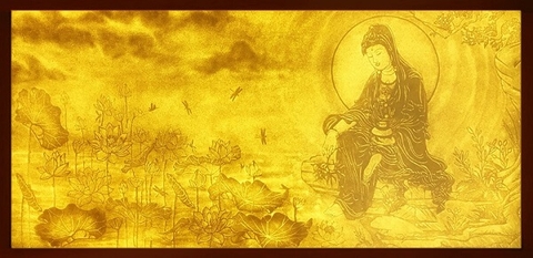 Tranh Giấy Dừa ( Quan Âm Bồ Tát ) 27 - Chất Lượng