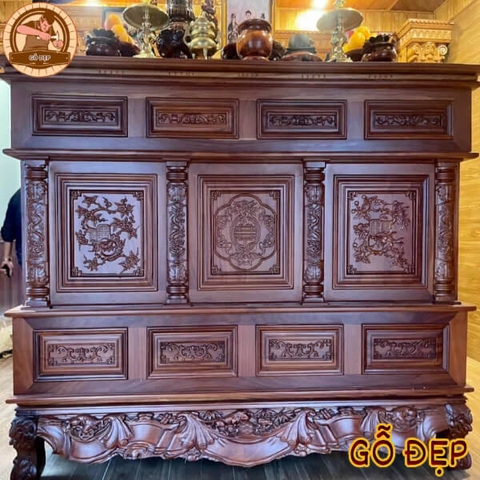 Tủ Thờ Gỗ Hương BT 143 đẹp, hiện đại và hợp phong thủy