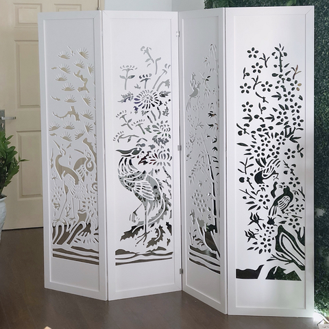 Vách Bình Phong Tứ Quý-12 - Thiết Kế Hiện Đại