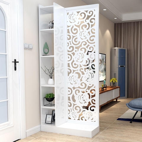 Vách Ngăn Hoa Hồng kết hợp 1 Kệ-25 - Xưởng Gỗ Đẹp