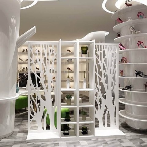 Vách Bình Phong Kết Hợp Kệ Đôi-13 - Xưởng Gỗ Đẹp