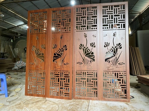 Vách Bình Phong Bông Sen-07 - Thiết Kế Tối Giản