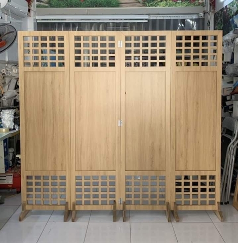 Vách Bình Phong Kín Thanh Lịch Đầu Vuông-06 - Gỗ Đẹp
