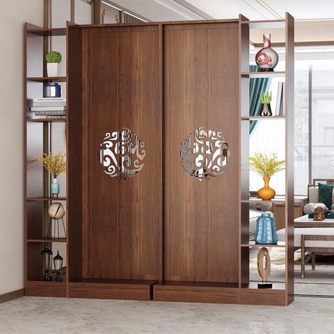 Vách Kín Kết Hợp Hai Bên Kệ-21 - Xưởng Gỗ Đẹp