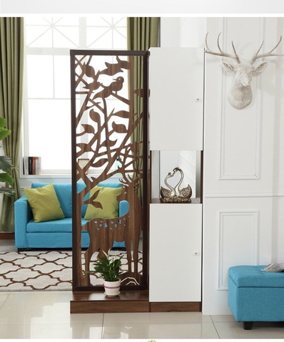 Vách Hươu Kết Hợp 1 Bên Kệ-20 - Thiết Kế Hiện Đại