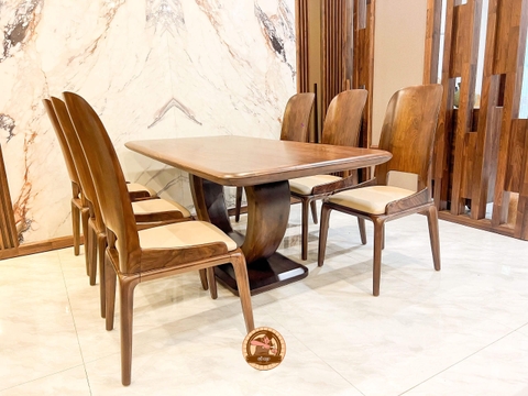 Bộ Bàn Ghế Ăn Gỗ Óc Chó Đẹp - BG103