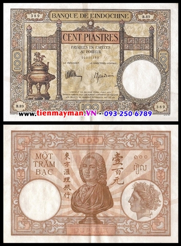 100 PIASTRE CHỮ KÍ 3