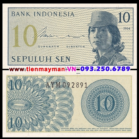 Indonesia 10 Sen 1964 UNC