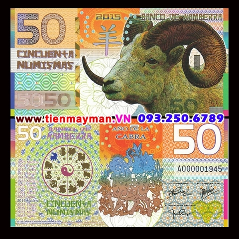 Tiền Con Dê Úc Kamberra 50 Numismas 2015