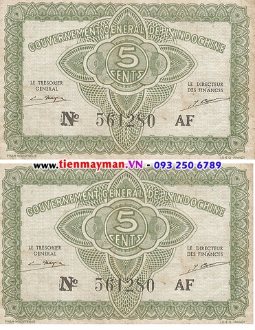 5 Cents 1942 P-88a2 | Hoa văn